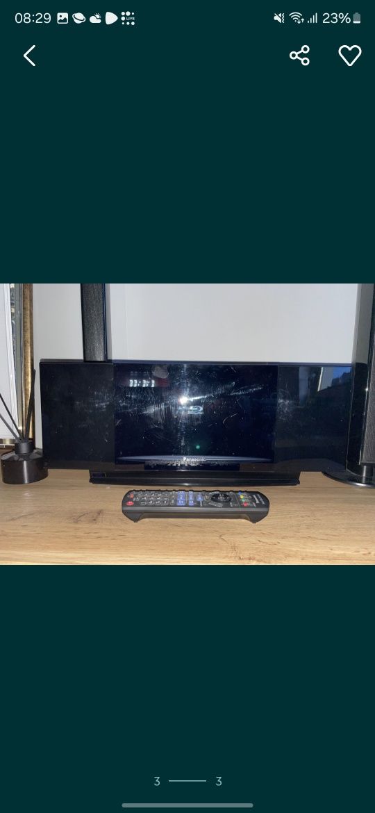 Zestaw stereo wieża blueray cd dvd ipod panasonic