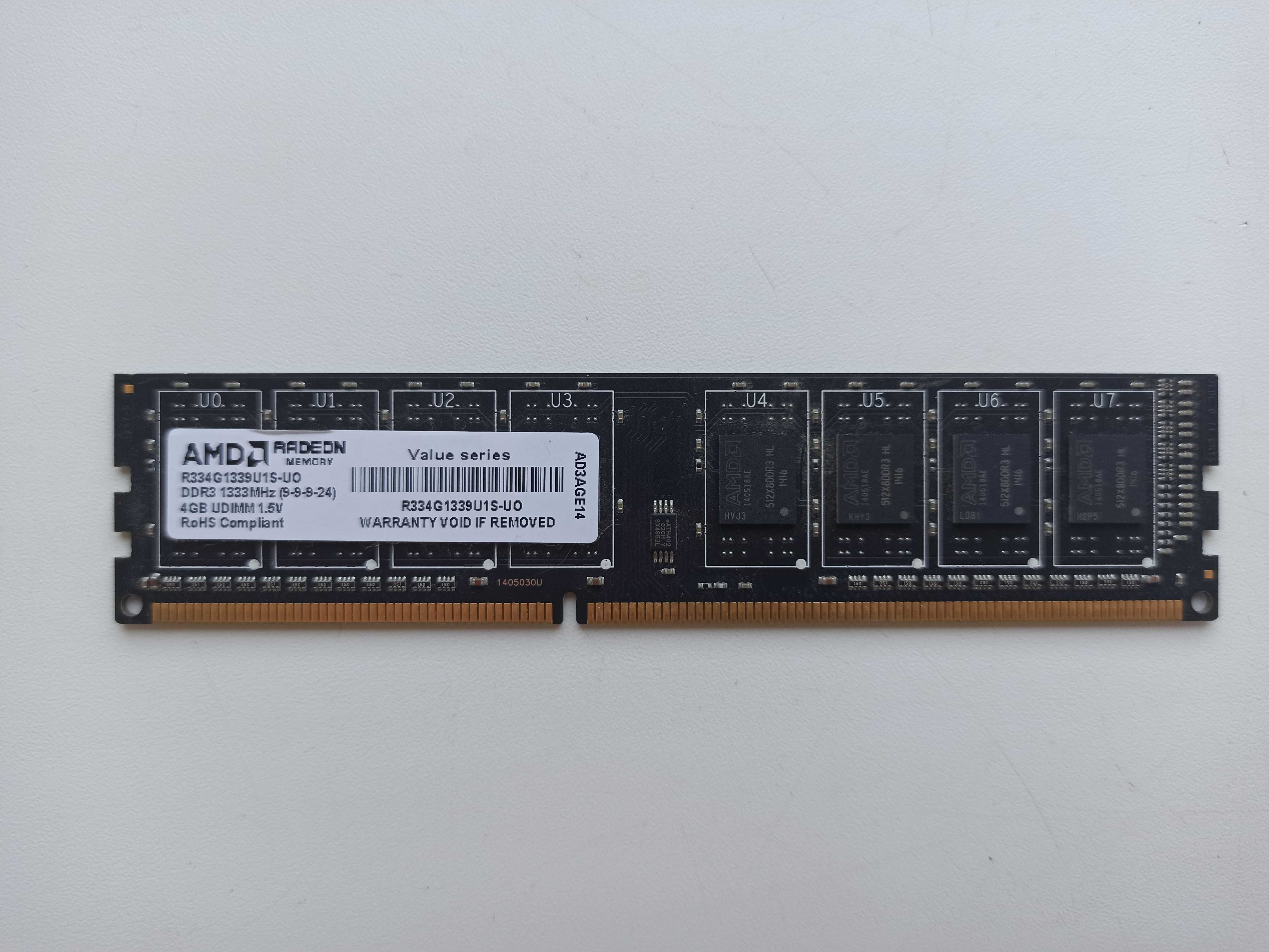 Оперативная память AMD 4 GB DDR3 1333 MHz