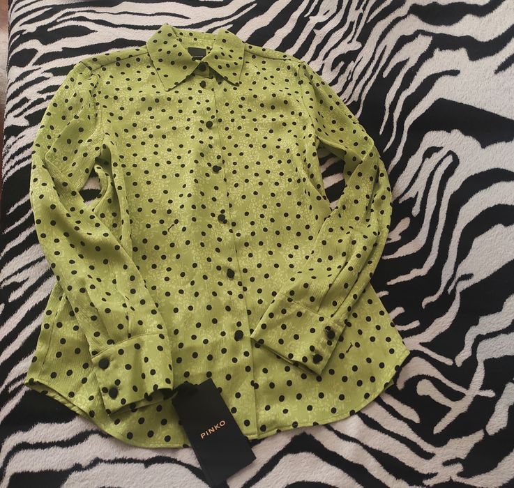 Koszula Pinko IT38 XS bluzka grochy włoska żakardowa elegancka