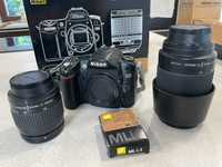 Zestaw aparatu Nikon D80 z obiektywami 28-80 mm + 70-300 mm