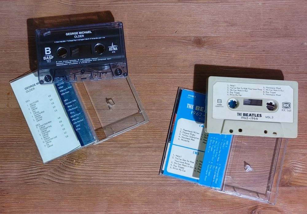 Аудіокасети: Океан Ельзи, Руслана, George Michael, The Beatles