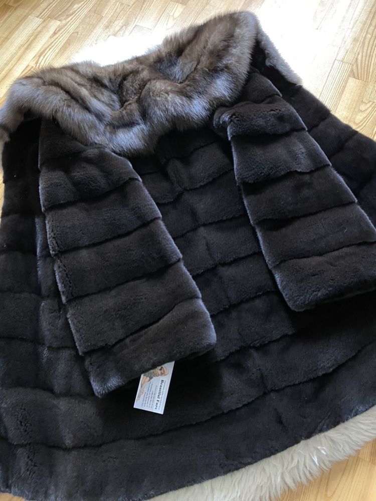 22.12 Київ! Норкова шуба Ego з соболем, blackglama, 42-46
