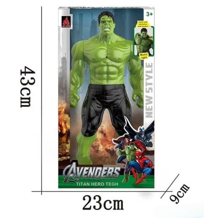 Набір героїв марвел світло,звук,спайдермен,павук,Халк,капітан америка