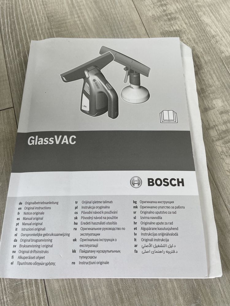 Bosch glass VAC (inclui 2 garrafas detergente)