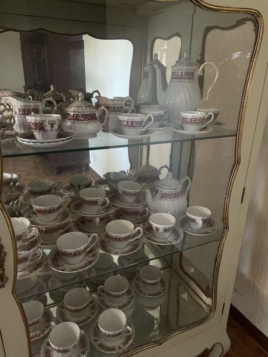 Cristaleira Antiga com Serviço Inglês Ironstone Ware by MYOTT