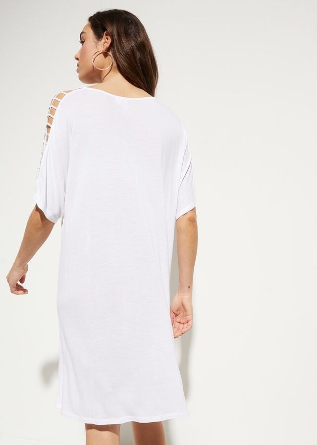 B.P.C sukienka plażowa tunika biała 40/42.
