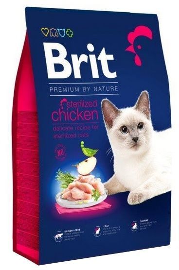 Karma z kurczakiem dla kota po sterylizacji lub kastracji Brit 8kg