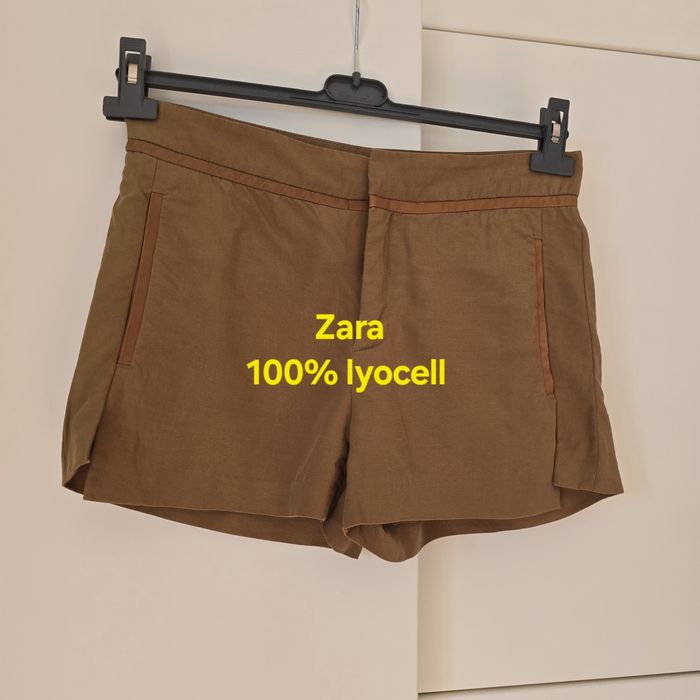 Krótkie spodenki Zara m 38 lyocell tencel szorty sztuczny jedwab