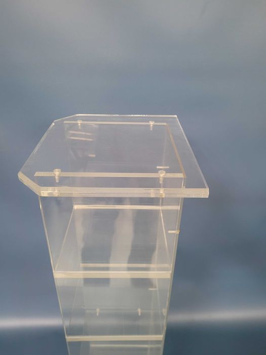 półka słupek PLEKSI pleksiglas 15x15 x 76 lata 70 80 na płyty CD