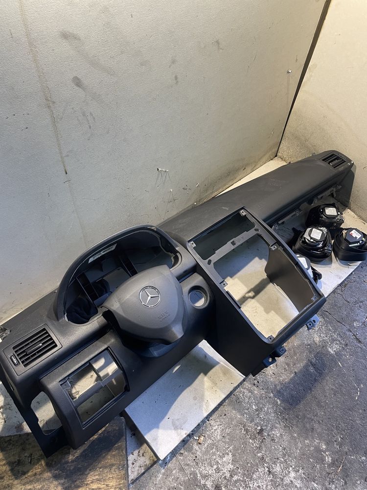 Komplet poduszek airbag deska rozdzielcza Mercedes A klasa W169 lift