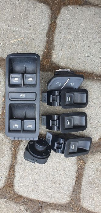 VW POLO 6r 5 drzwi 15r komplet 4szt przełączniki szyb