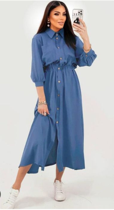 Сукня-сорочка блакитна