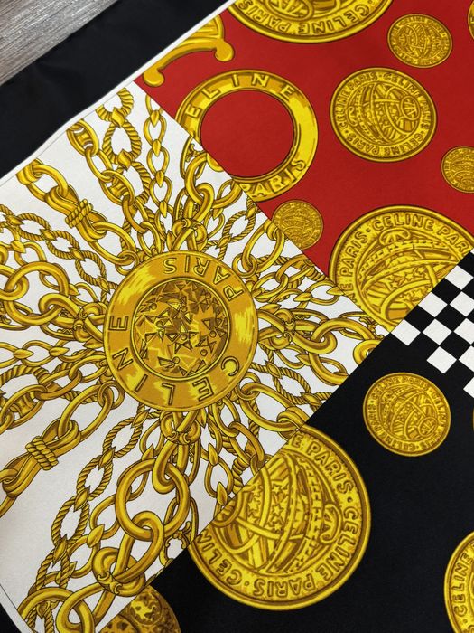 Вінтажний шовковий шарф , хустка, платок з натурального шовку CELINE