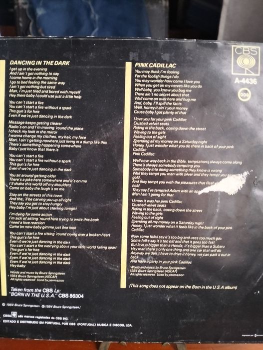 Disco de vinil single Bruce Springsteen