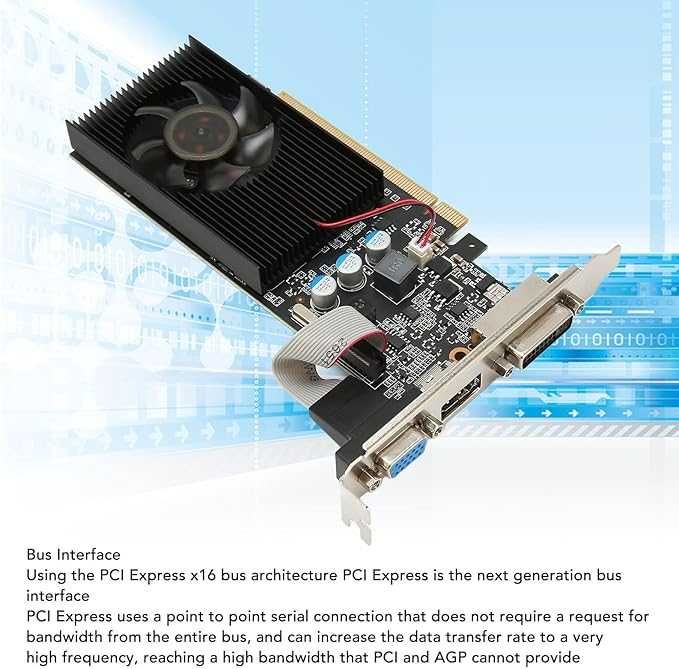 Karta graficzna do gier, DDR3 64-bit PCI Express 2.0 HDMI VGA DVI