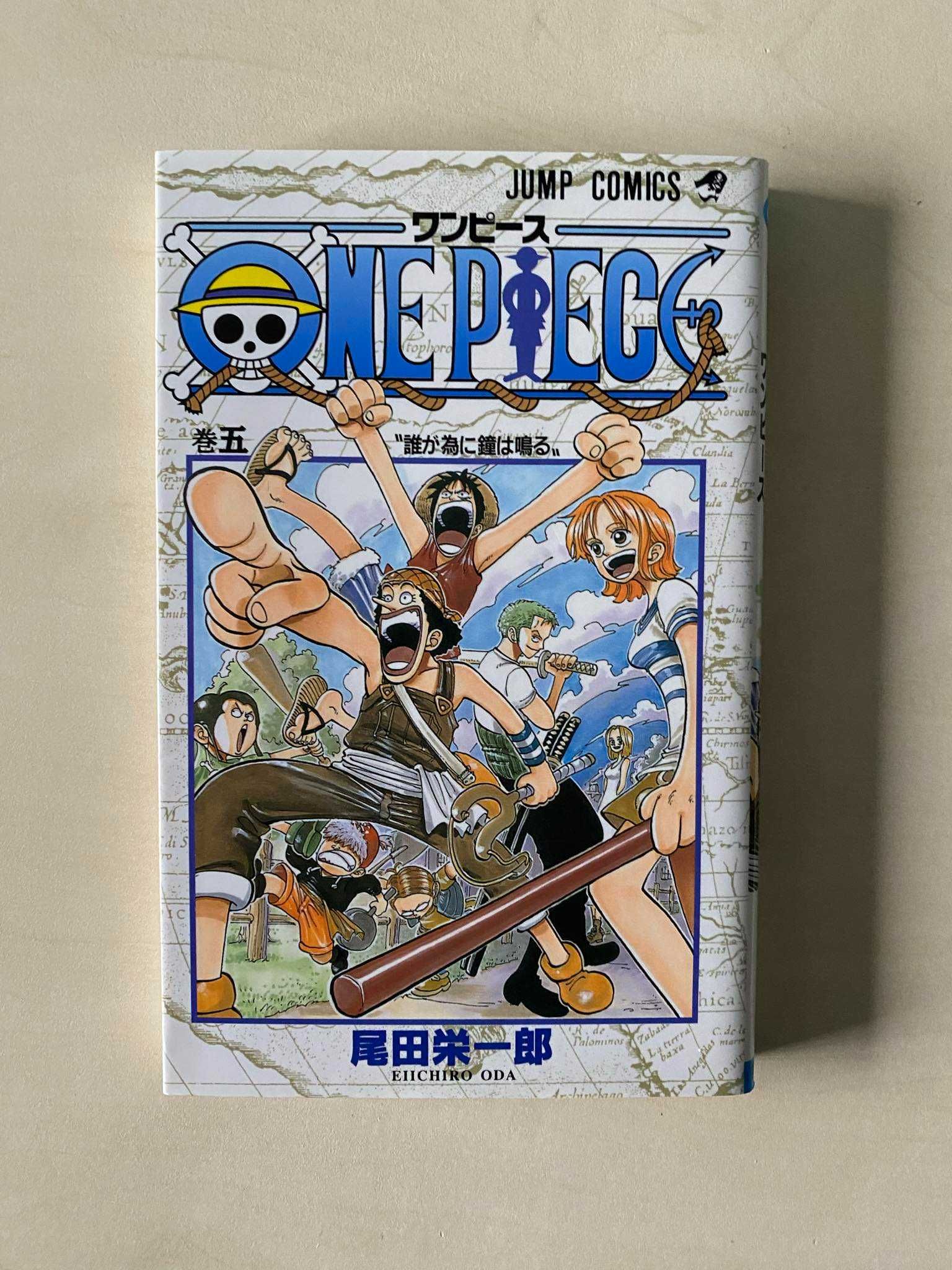 Manga One Piece TOM/VOL 1-5 po japońsku/in japanese