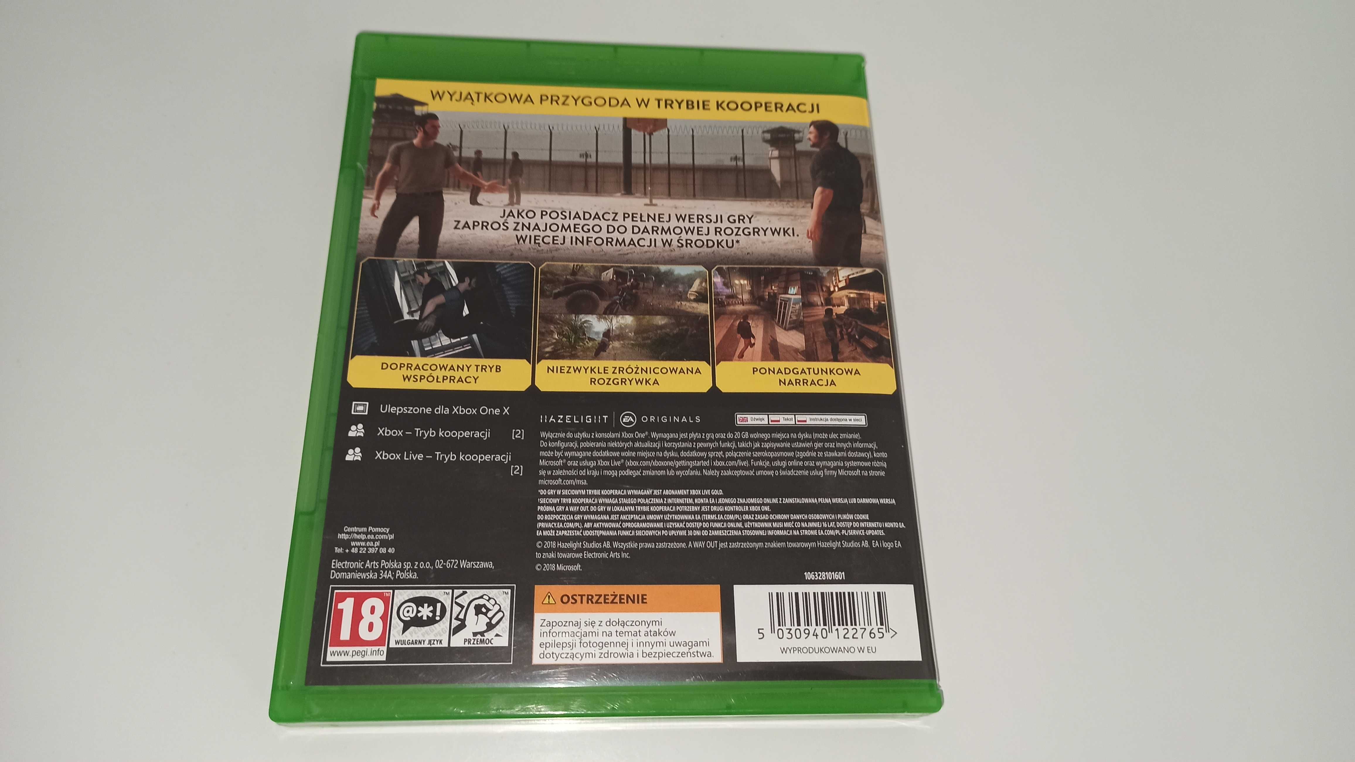 xbox one A WAY OUT po polsku, fabuła dla 2 graczy