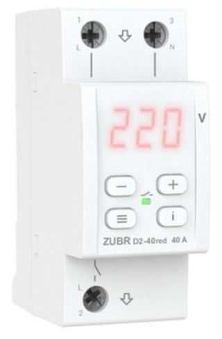 Реле контролю напруги ZUBR D2-40 red
