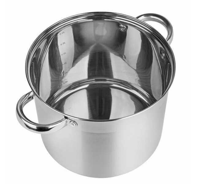 Garnek duży ze stali nierdzewnej z pokrywką Tadar 9 litrów