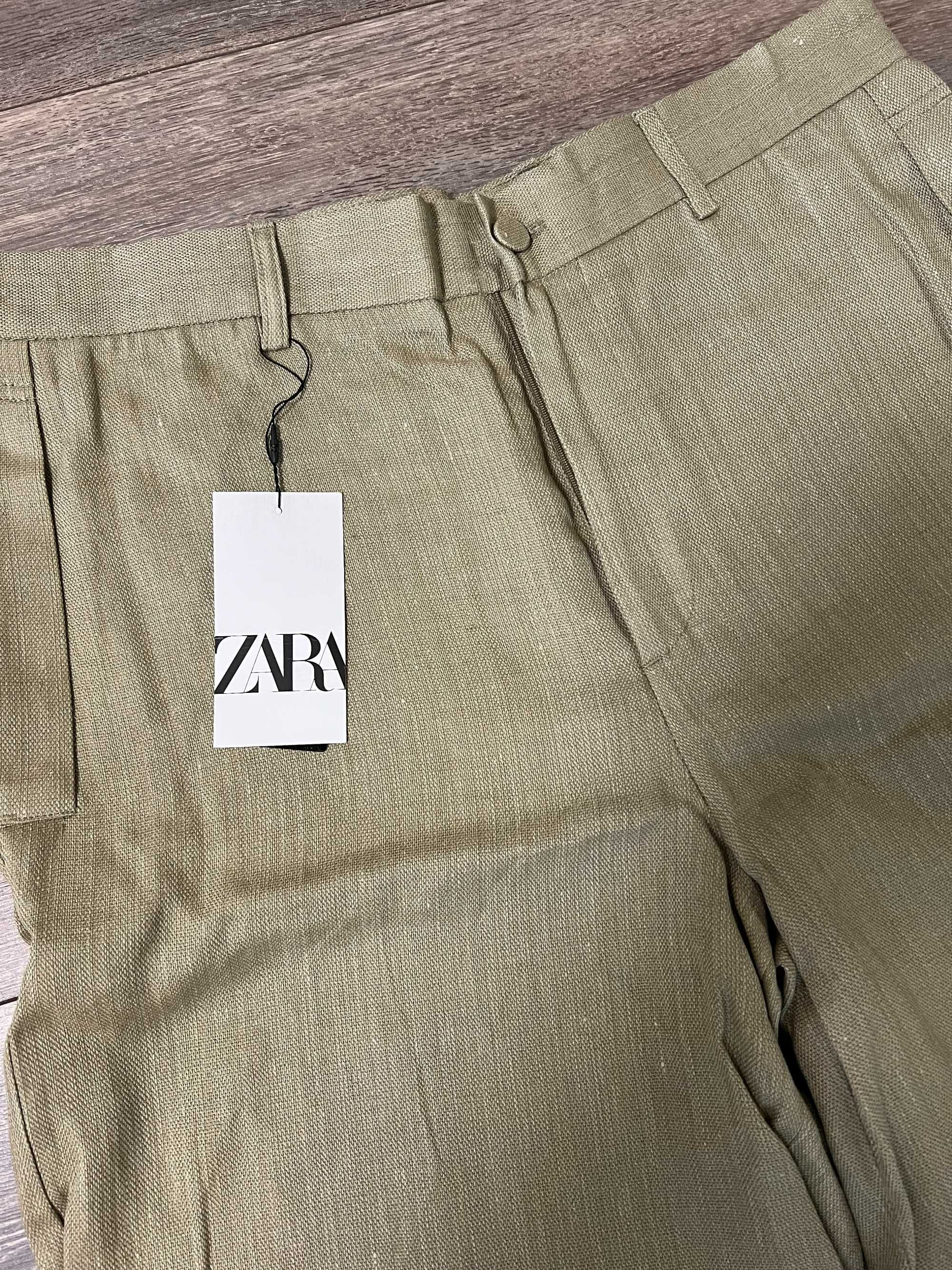 Бавовняно-льняні шорти Zara (р. L)