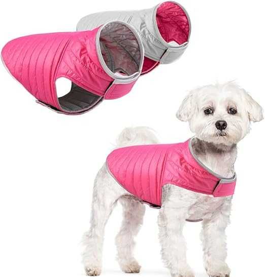 dwustronny płaszcz dla psa wodoodporny wiatroszczelna kurtka dla psa