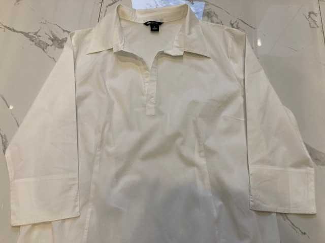 Koszula biała rękaw 3/4 roz L H&M