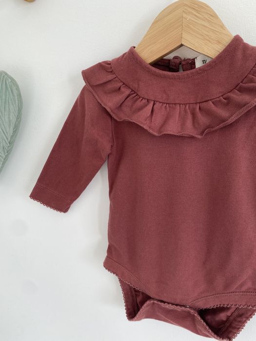 Body newbie bordowe 56 falbanka