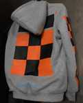 Off-White Тёплое Зимнее Худи Серая Кофта в Шашечку