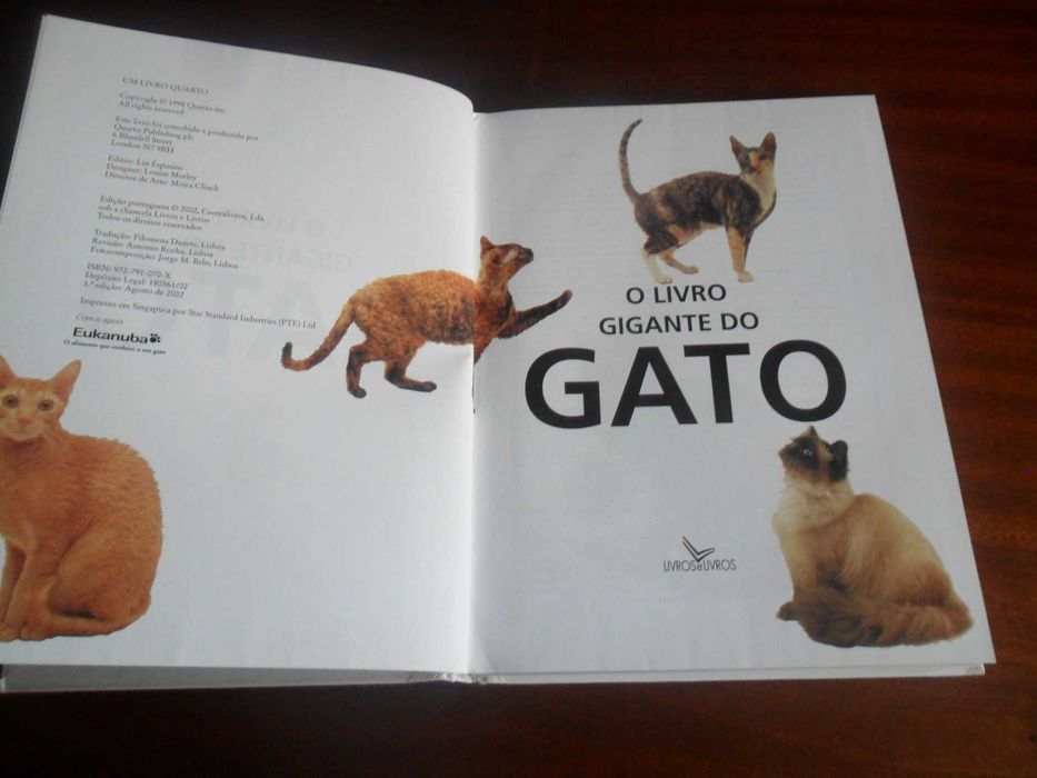 "O Livro Gigante do Gato" de Vários - 1ª Edição de 2002