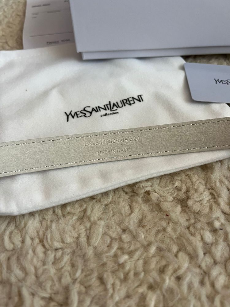 YSL, Saint Laurent, kremowy, biały, numery, 2 cm