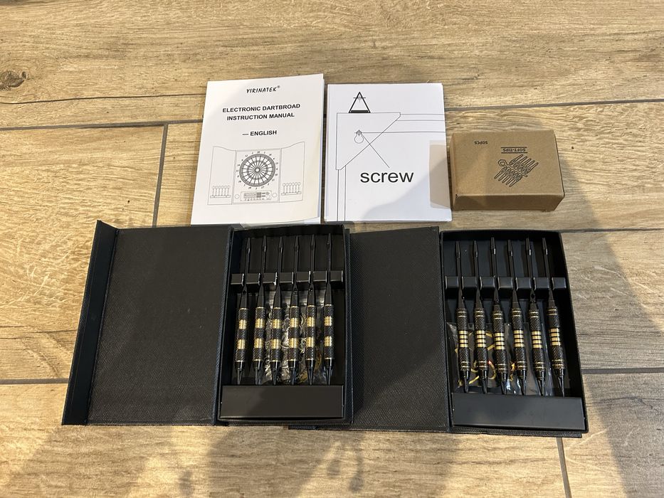 Profesjonalna Tarcza Do Darta Drewniana Elektroniczna 12 Strzałek