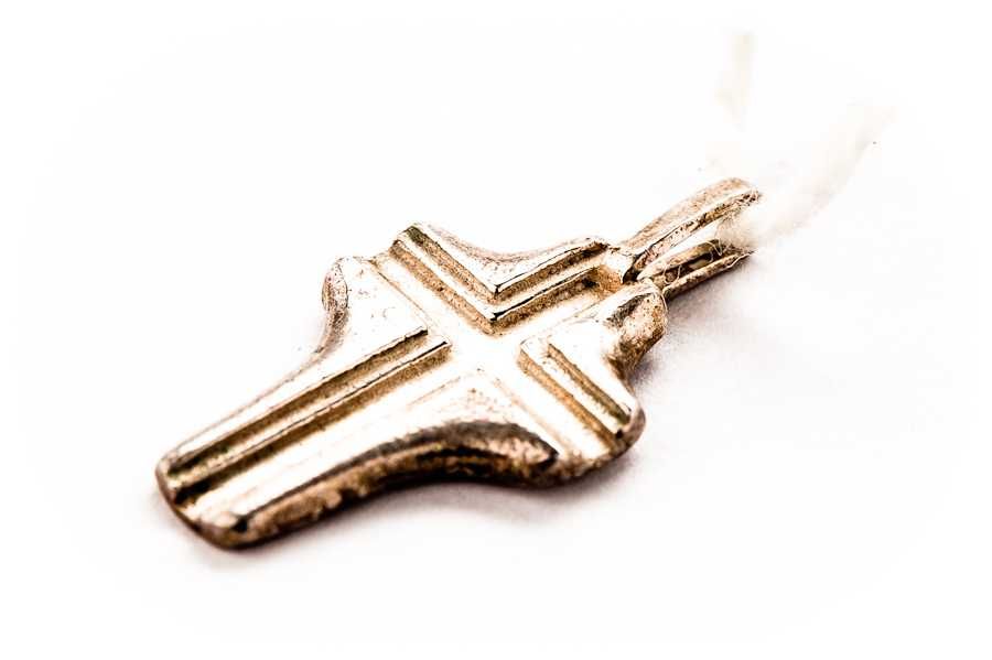 Srebrna Zawieszka Krzyż z Metką - 0,90g - WARMET - RESOVIA - POLSREBRO