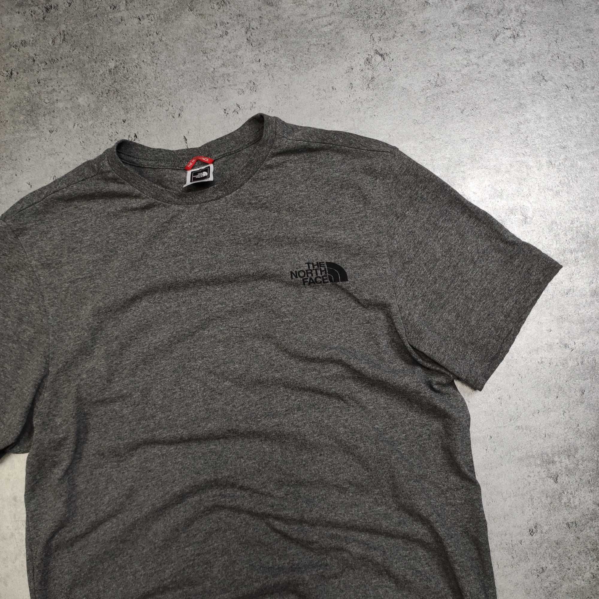 MĘSKA Koszulka Szara Bawełna Basic Małe Logo TNF The North Face Trekk