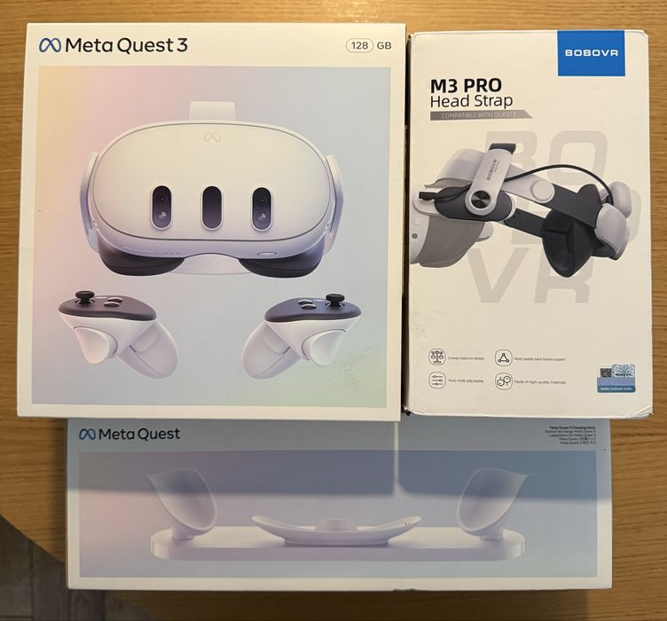 Meta Quest 3 128GB  + dodatki. Wszytko jak nowe!