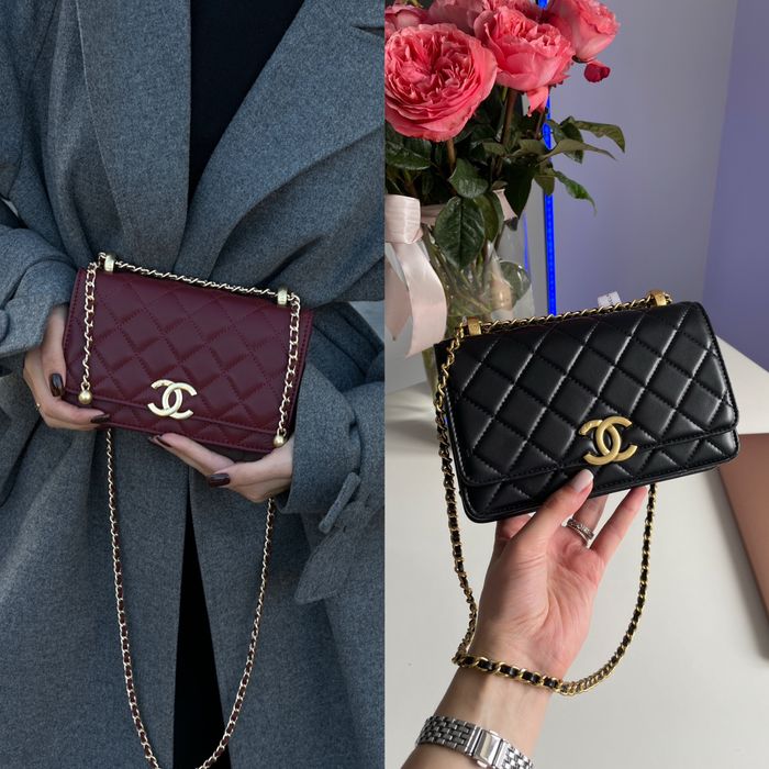 Сумка Chanel Calfskin Quilted Perfect шкіра | бургунді, чорна