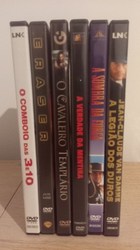 6 DVDs de filmes de ação