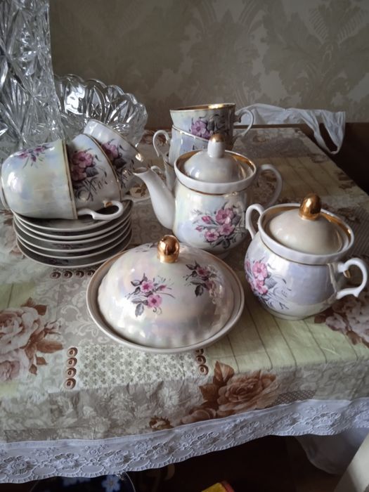 Сервиз ссср, перламутровый