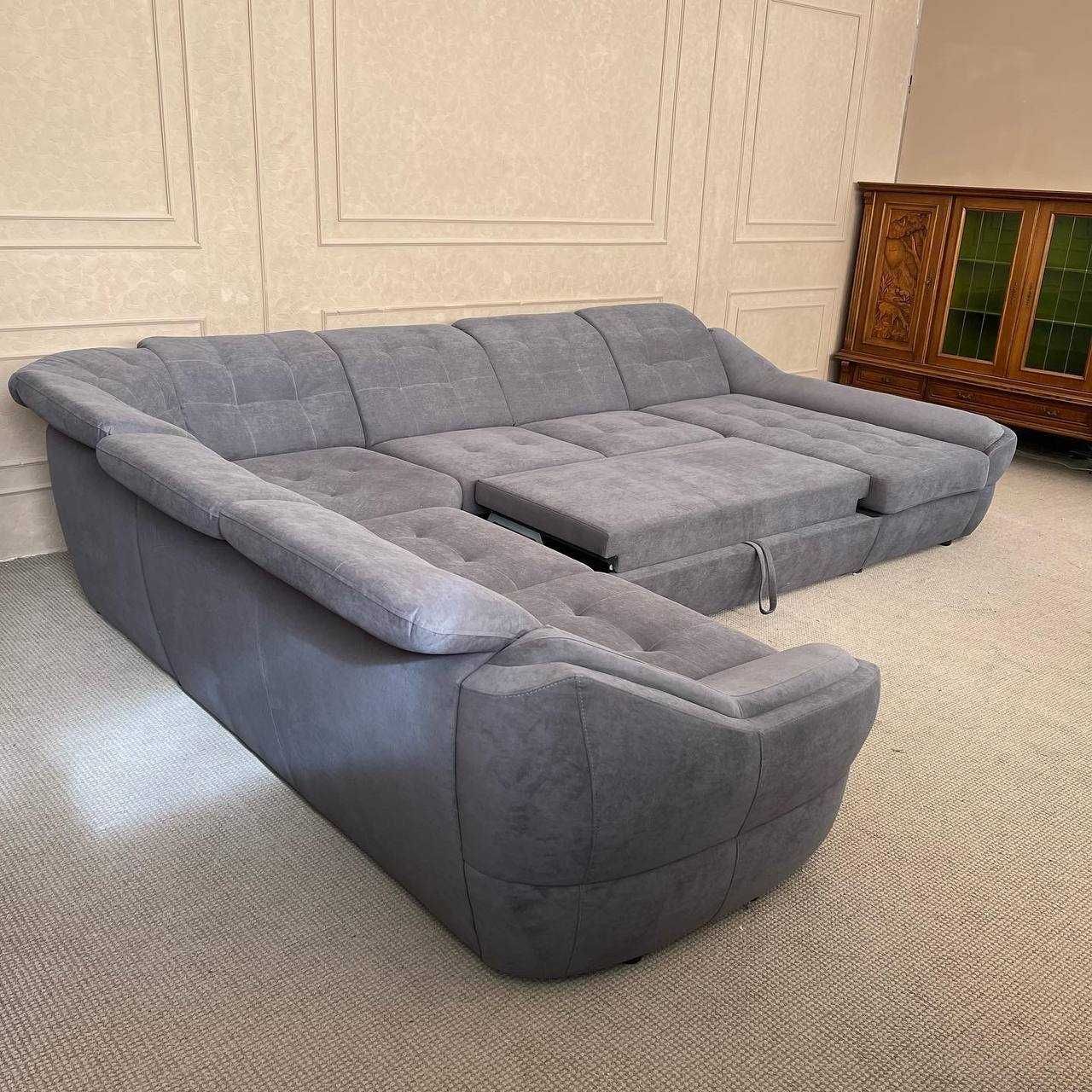 Новий кутовий розкладний диван графітового кольору