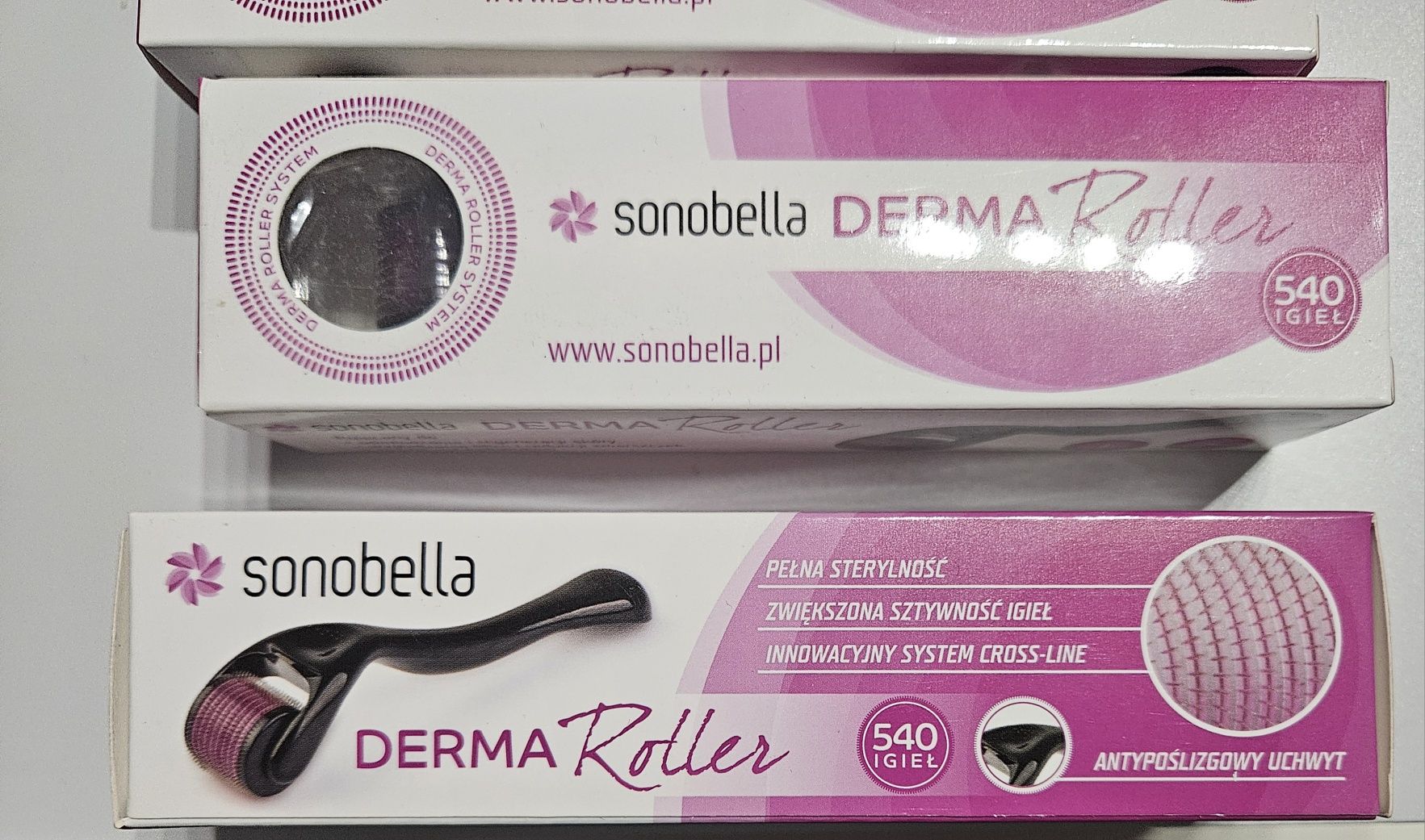 Derma roller, 540 igieł, 020 mm, 8 sztuk