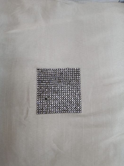 Conjunto de capas de almofadas creme com brilhantes