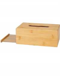 Pudełko z pokrywką na chusteczki pojemnik bambusowy