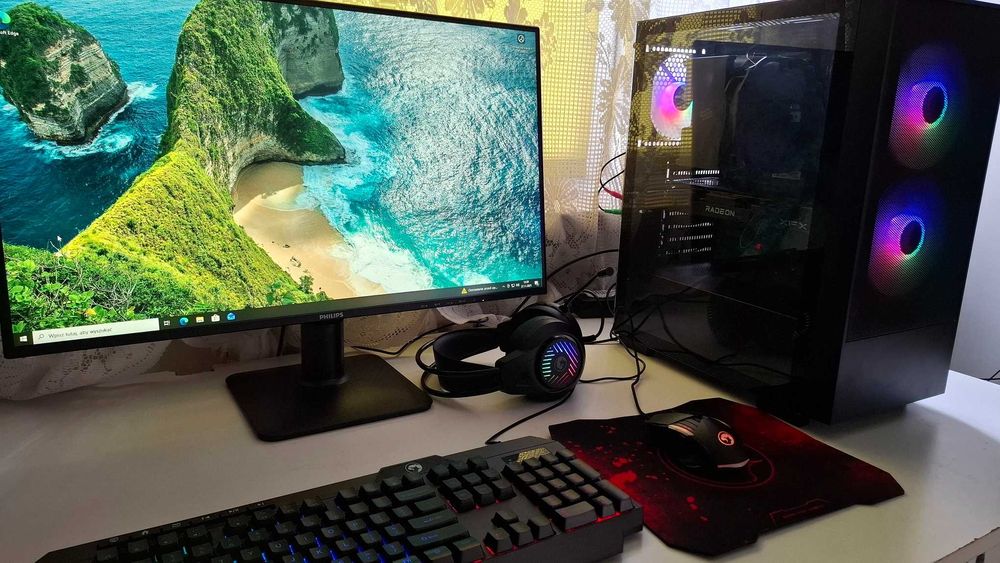 Kompletny zestaw komputerowy  ryzen3600/rx6700/16RAM Monitor27