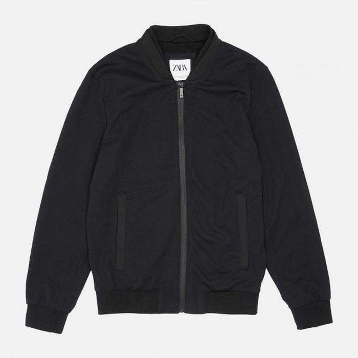 Темно - синяя ветровка куртка бомбер zara