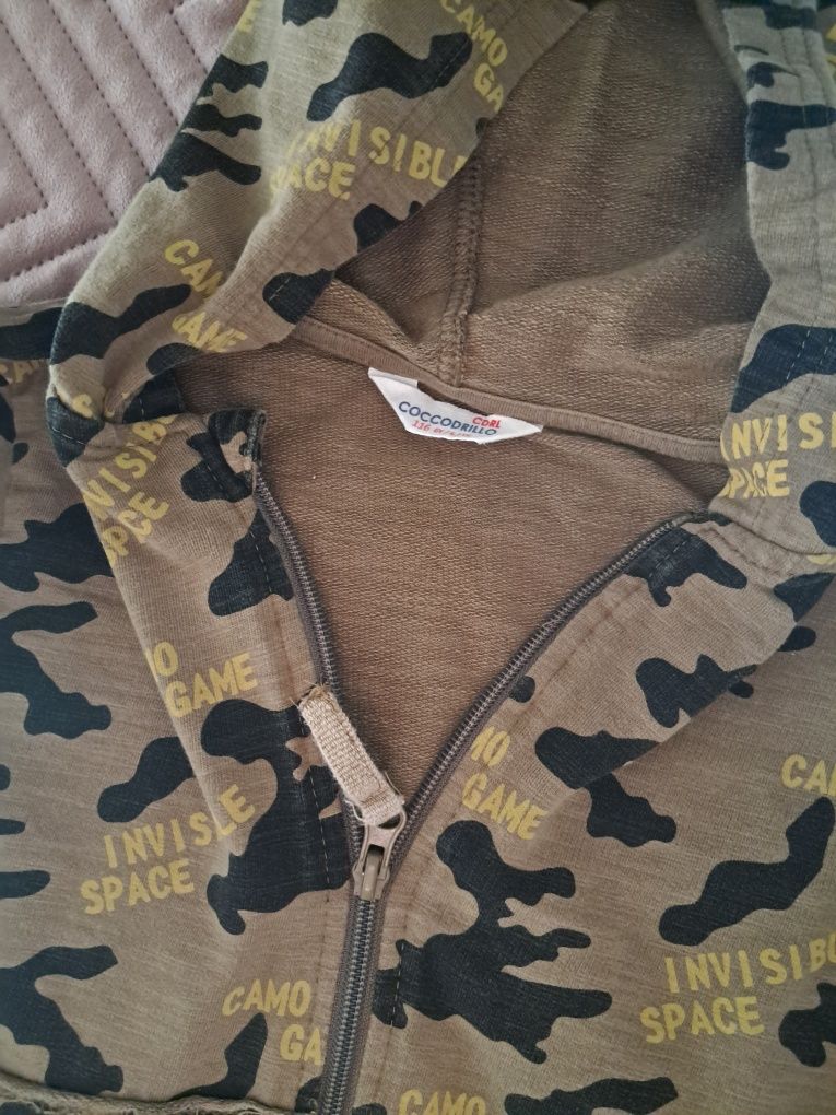 Bluza dla chłopca 116 coccodrillo moro suwak