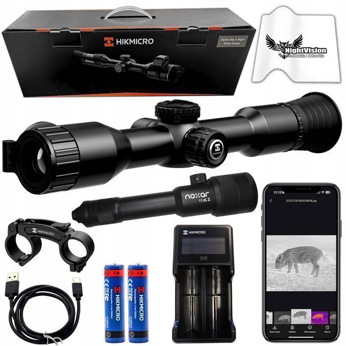 Luneta Noktowizyjna Hikmicro Alpex A40E 4K Lite + IR Noxar DIR-PRO V2