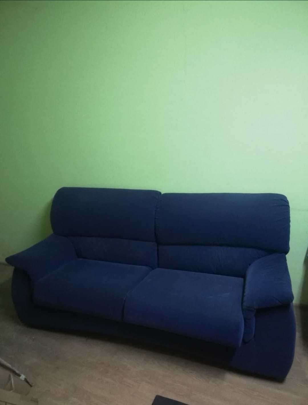 Sofá azul bom estado