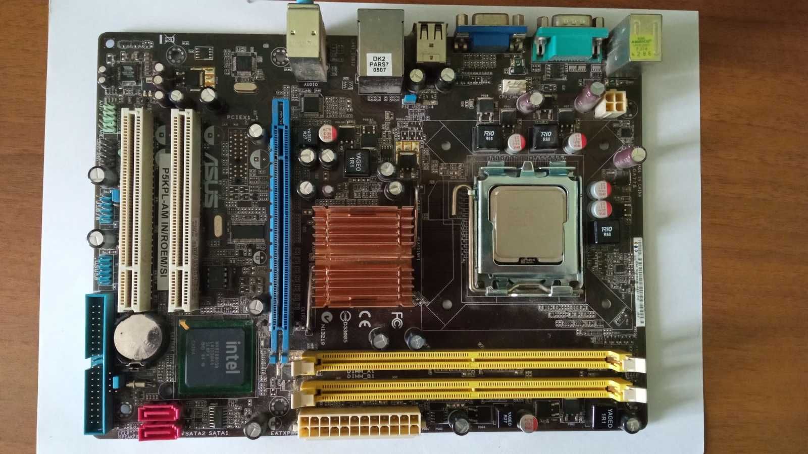 Материнська плата ASUS p5kpl-am + процесор Intel e5400 Dual-core