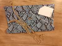 Torebka Nyze clutch snake blue