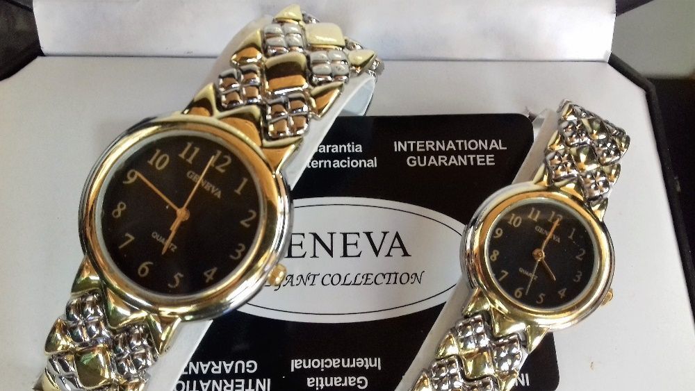Conjunto de 3 Relógios Geneva rigorosamente NOVOS