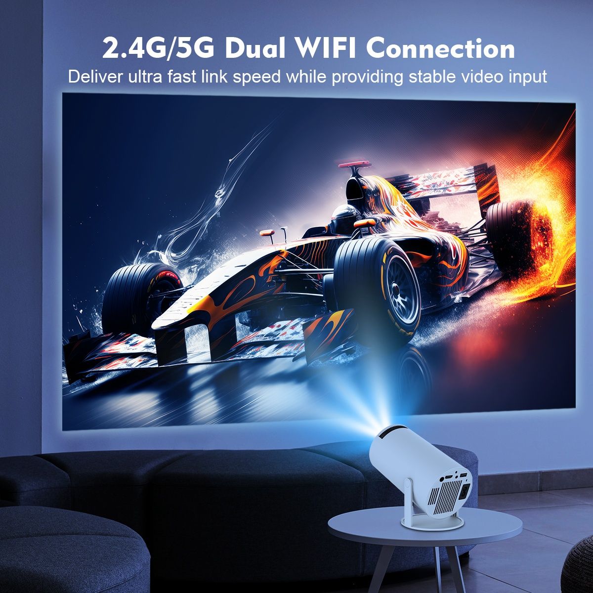 Projektor Pro 4K ultra HD WiFi6 BT5.0 Netflix Android 11 kino domowe